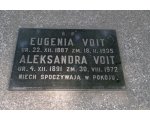 Cmentarz Ewangelicki w Kaliszu
Eugenia Voit (22.12.1887-18.11.1935)
Aleksandra Voit (04.12.1891-30.08.1972) 